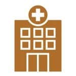 icon of a solid bronze hospital for HCi Bronze hospital cover