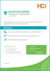 HCi Active Life Extras Cover Summary cover » HCi