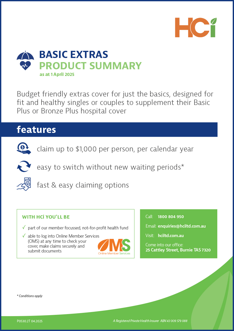 HCi Basic Extras Cover Summary screenshot