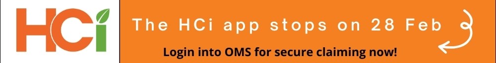 HCi app retiring banner 486x60 The HCi Claiming app stops on 28 Feb ~ log in to OMS instead